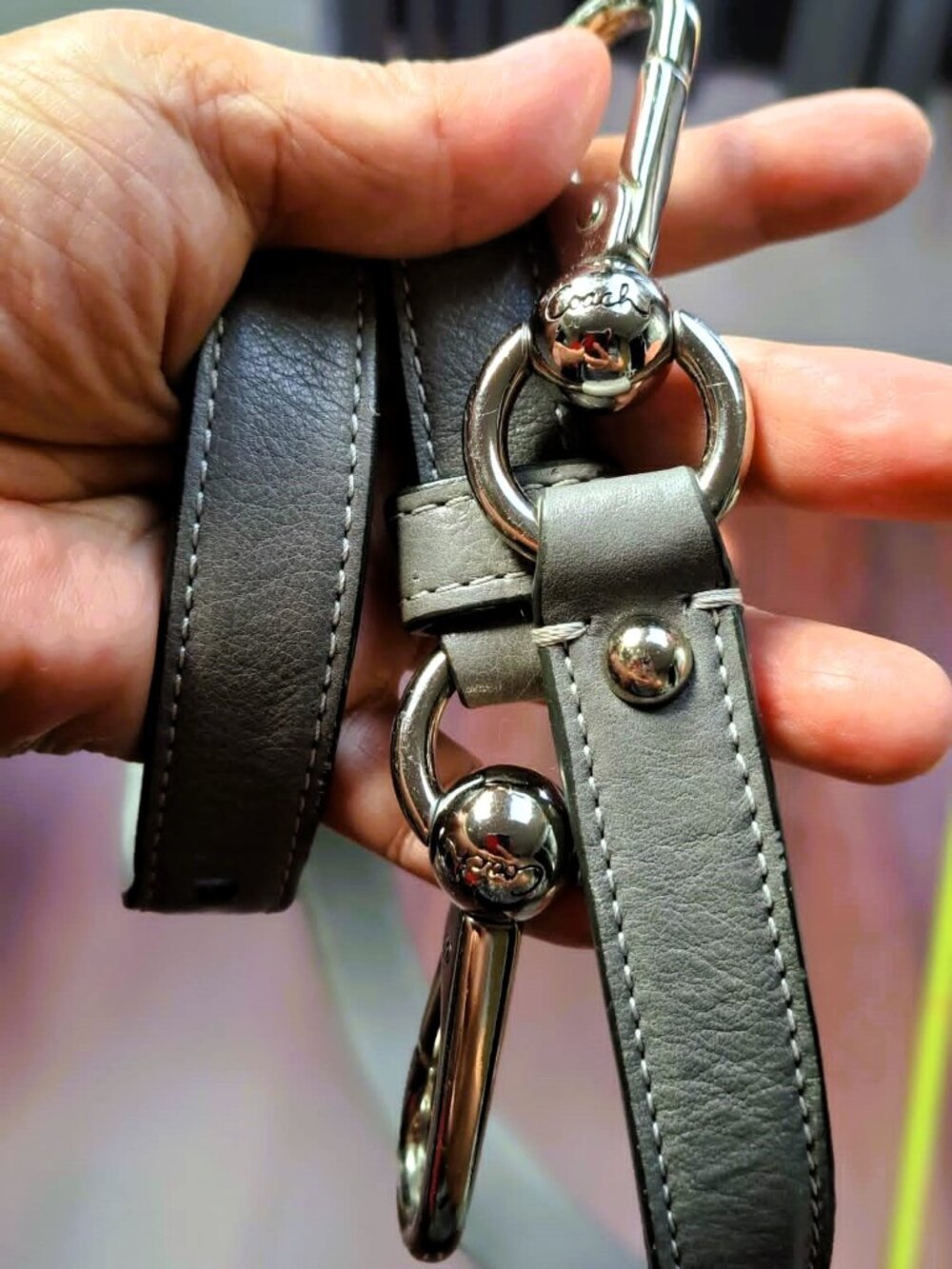 Authentic COACH Genuine Leather Crossbody Replacement Strap Silver Hardware